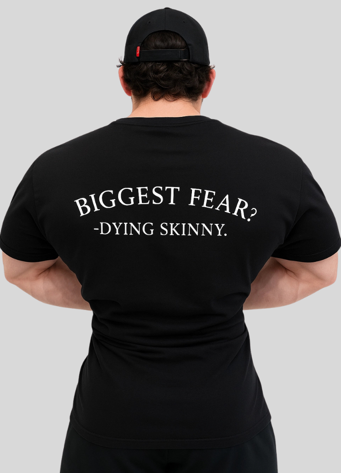 OVERSIZE "BIGGEST FEAR? DYING SKINNY"