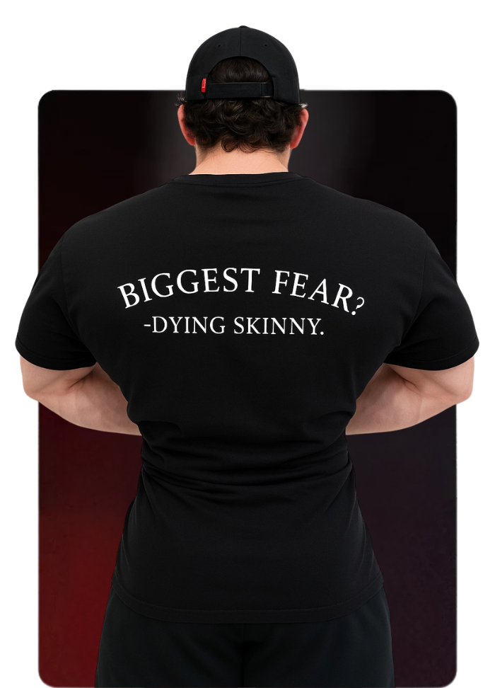 OVERSIZE "BIGGEST FEAR? DYING SKINNY"